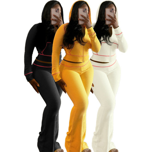 Waffle Knit Tracksuit Sets