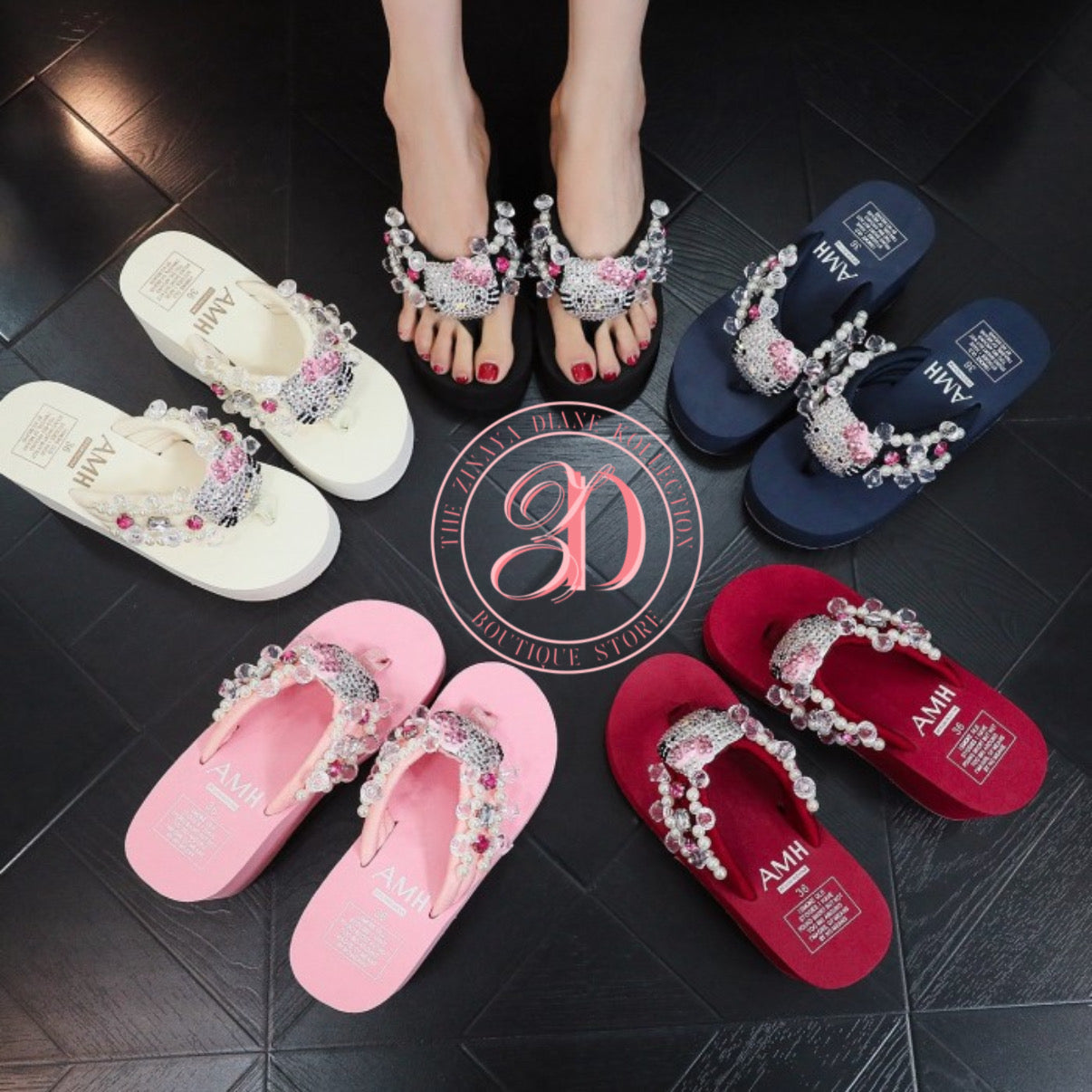 Y2K Bling Wedge Sandals