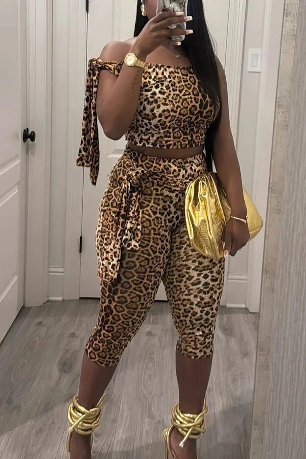 Leopard Printed 2-Piece Set